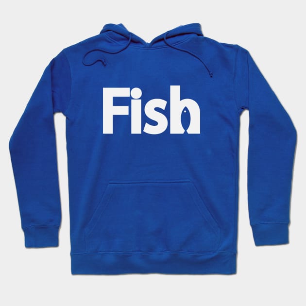 Fish artistic text design Hoodie by DinaShalash